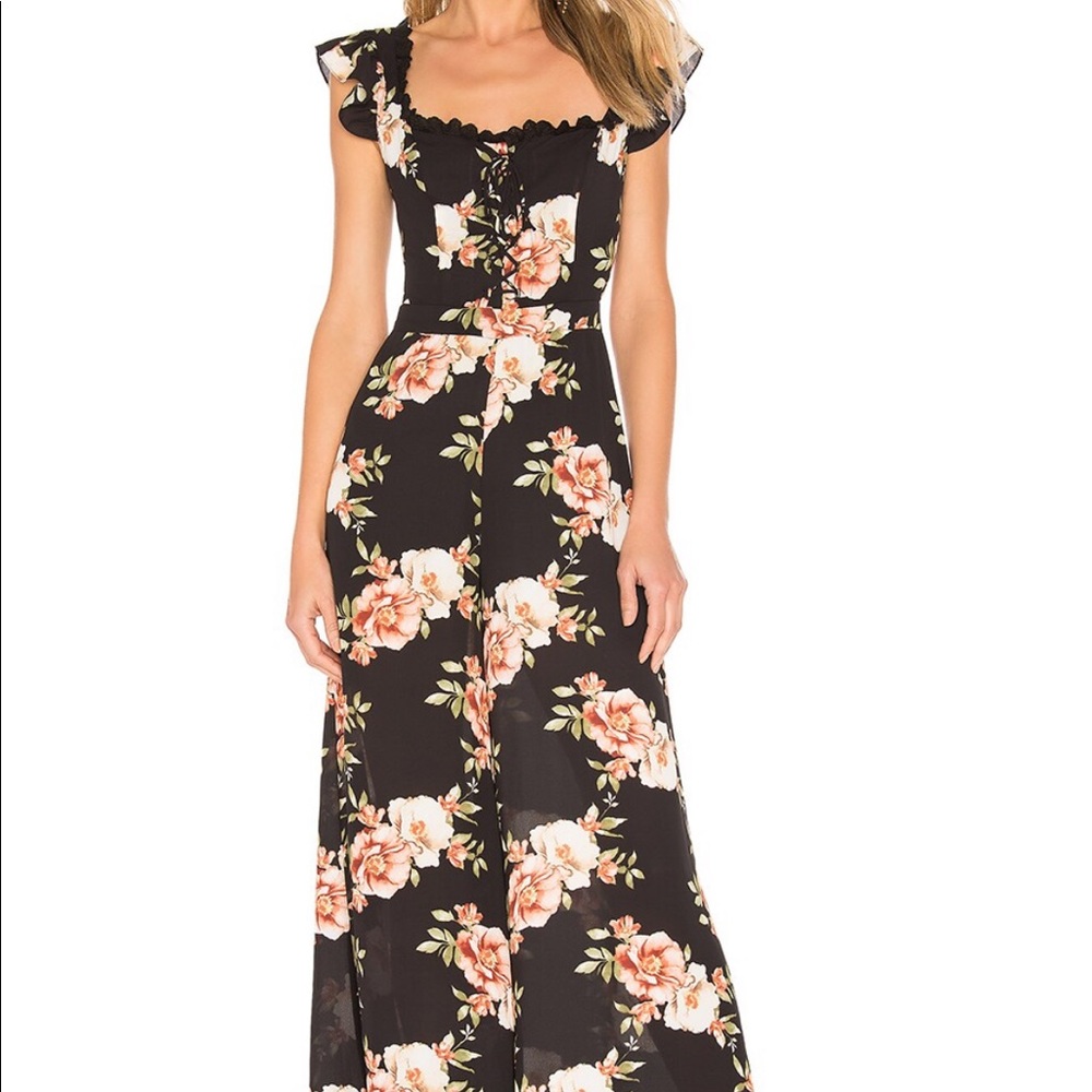 New w/tags…LIKELY Marlena Wide-leg floral jumpsuit